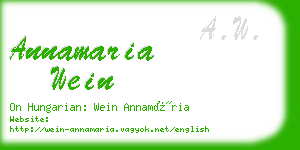 annamaria wein business card